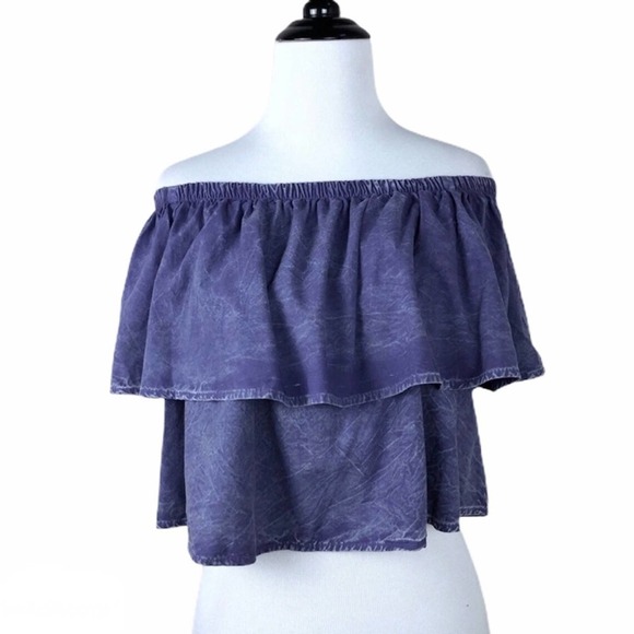 Audrey 3+1 Bamboo Blend Off The Shoulder Top - Picture 1 of 7